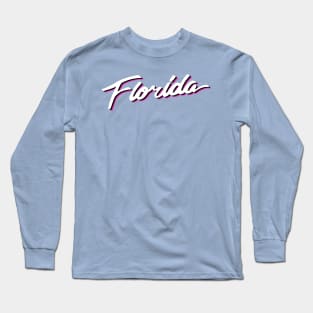 Florida Vice White Long Sleeve T-Shirt